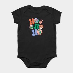 Hippie Ho Ho Ho Christmas Peace Baby Bodysuit